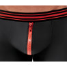 Svenjoyment Boxer avec zip Tillio Noir-Rouge